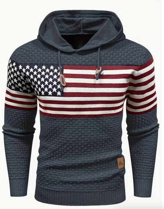 Knitted Hooded Pullover